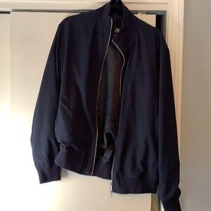 Zara Men’s navy blue bomber